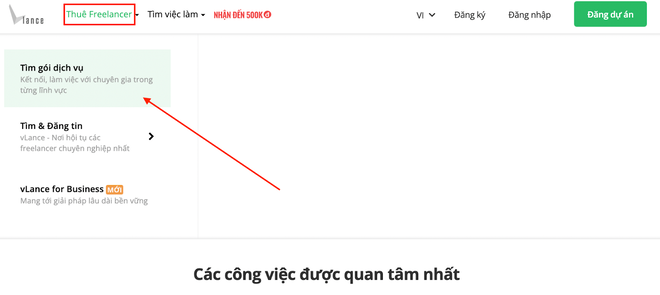 Hướng dẫn khách hàng mua gói dịch vụ - Bước 2 - Tìm gói dịch vụ