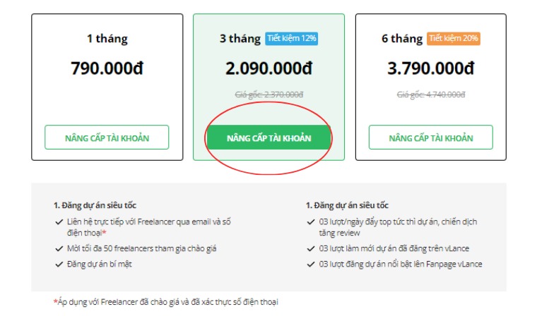 Hướng dẫn nâng cấp tài khoản khách hàng - Bước 4