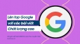 Viết b&agrave;i SEO 2000 từ cho website l&ecirc;n top Google