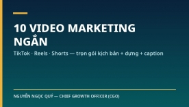 Sản xuất video marketing ngắn số lượng lớn &mdash; g&oacute;i 10 video TikTok/Reels/Shorts trọn g&oacute;i kịch bản + dựng + caption