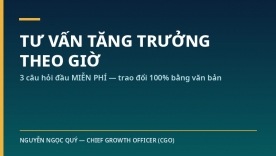 Tư vấn tăng trưởng theo giờ với CGO 12+ năm &mdash; đặt 3 c&acirc;u hỏi đầu MIỄN PH&Iacute;, trả lời 100% bằng văn bản