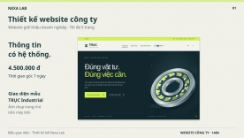 Thiết kế website giới thiệu c&ocirc;ng ty tối đa 5 trang