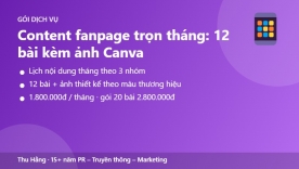 Content fanpage trọn th&aacute;ng: 12 b&agrave;i k&egrave;m ảnh thiết kế Canva