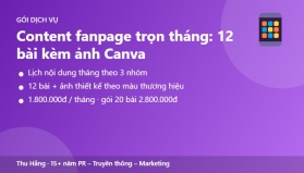 Content fanpage trọn th&aacute;ng: 12 b&agrave;i k&egrave;m ảnh thiết kế Canva