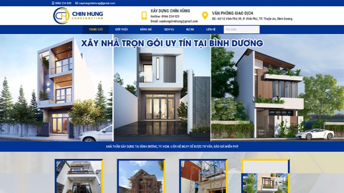 Thiết kế Website C&ocirc;ng ty x&acirc;y dựng