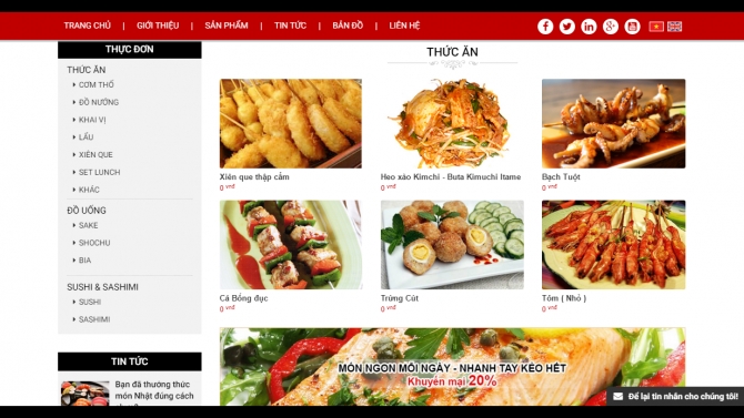 Dự &aacute;n rakurestaurant.vn