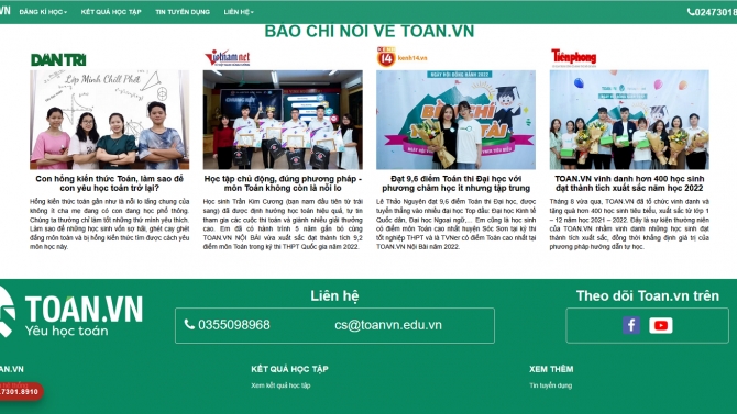 Thiết kế website To&aacute;n vn