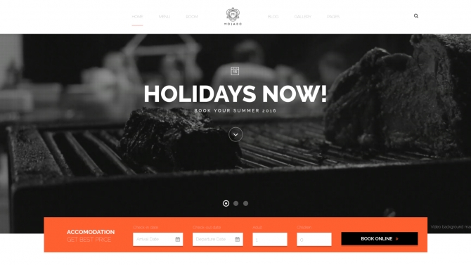 Mojado - Hotel WordPress Theme