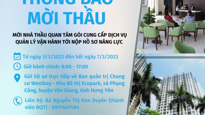 Thiết kế Poster - Th&ocirc;ng b&aacute;o mời thầu (1)