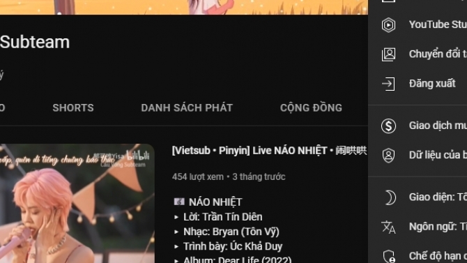 K&ecirc;nh youtube Cầu Vồng Subteam, Cầu Vồng playlist