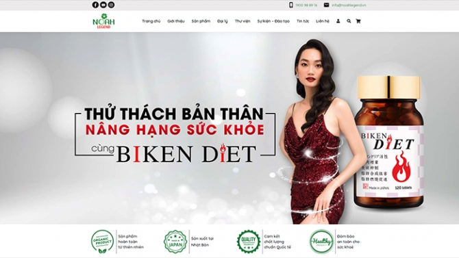 Website E-commerce Thực phẩm chức năng