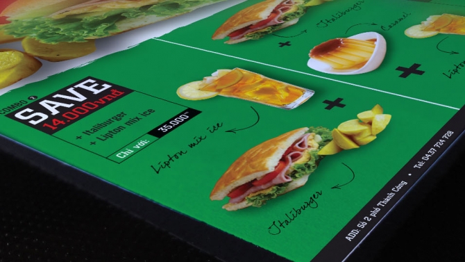 Menu A4 cho nh&agrave; h&agrave;ng Pizza Hoa &Yacute;