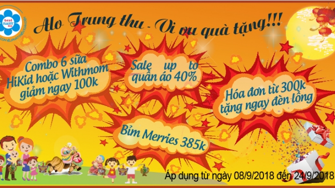 Thiết kế Banner chương tr&igrave;nh Trung thu cho chuỗi cửa h&agrave;ng mẹ v&agrave; b&eacute; Best baby