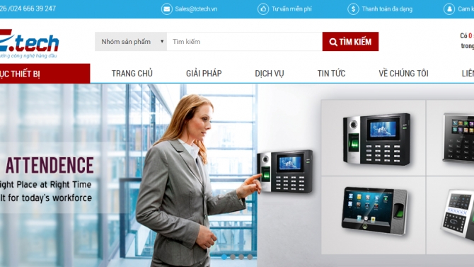Thiết kế website C&ocirc;ng ty TTC Việt Nam
