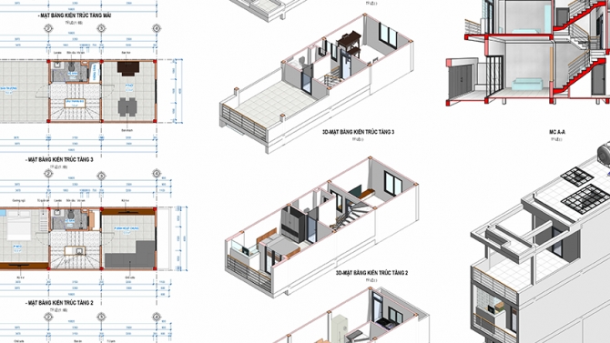 NH&Agrave; PHỐ 3 TẦNG LỆCH