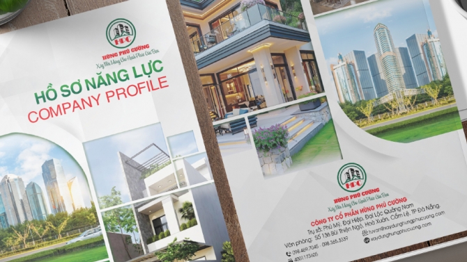 Thiết kế hồ sơ năng lực C&ocirc;ng Ty H&ugrave;ng Ph&uacute; Cường