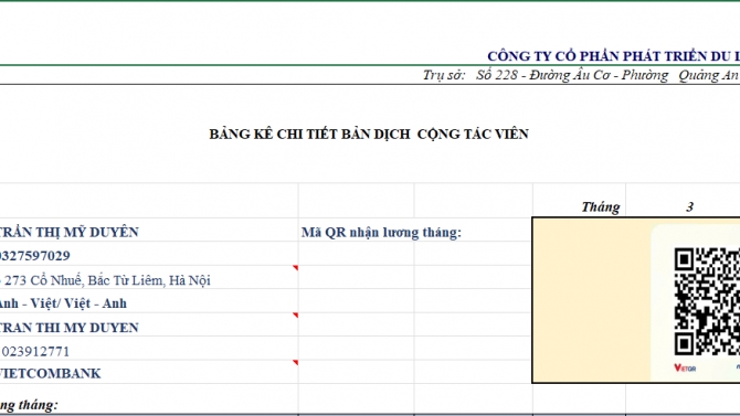 CTV Bi&ecirc;n dịch Anh - Việt tại C&Ocirc;NG TY CỔ PHẦN PH&Aacute;T TRIỂN DU LỊCH V&Agrave; DỊCH THUẬT CVN