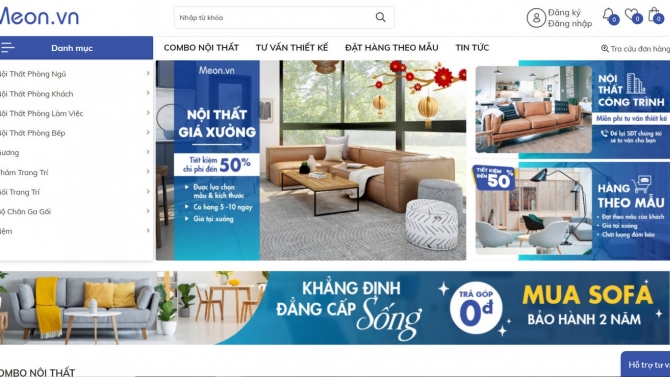 Website Nội Thất Meon