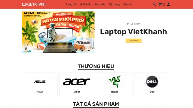 Thiết kế v&agrave; ph&aacute;t triển website b&aacute;n Laptop