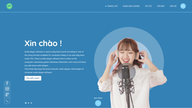Lập tr&igrave;nh website Voice talen