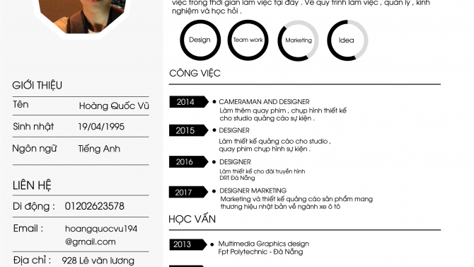 Cv c&ocirc;ng việc