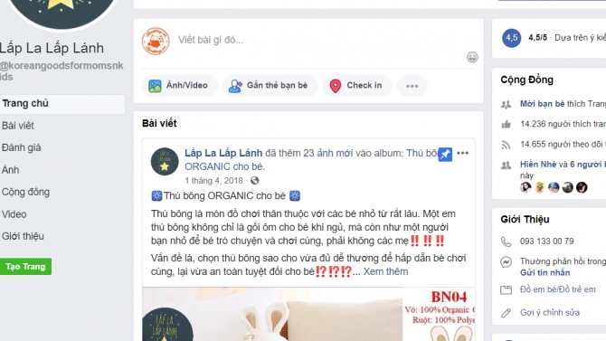 Tư vấn Chạy quảng c&aacute;o facebook cho fanpage Lấp La Lấp L&aacute;nh