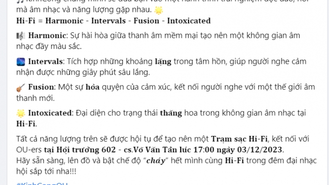 Viết b&agrave;i cho page của khoa