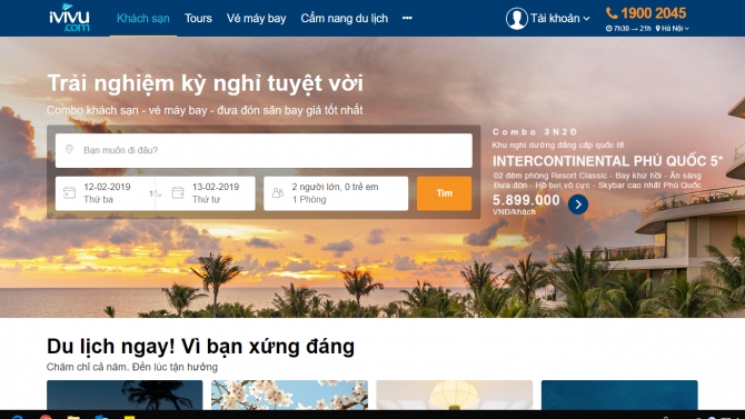 Website đặt ph&ograve;ng kh&aacute;ch sạn iViVu.com