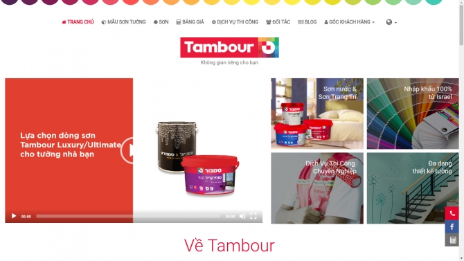 X&acirc;y dựng website b&aacute;n h&agrave;ng v&agrave; quản l&yacute; cho c&ocirc;ng ty startup sơn TAMBOUR