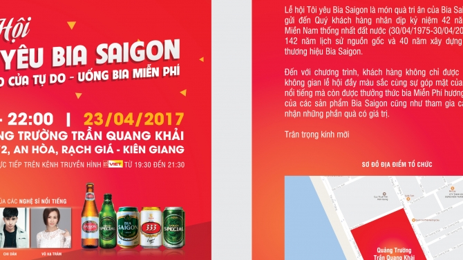 CT Bia Saigon tại Ki&ecirc;n Giang