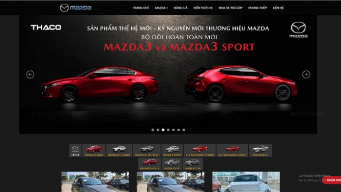 Thiết kế website mazda