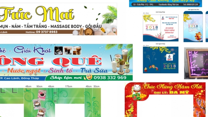 Thiết kế bảng hiệu - bangrol - standee - theo y&ecirc;u cầu