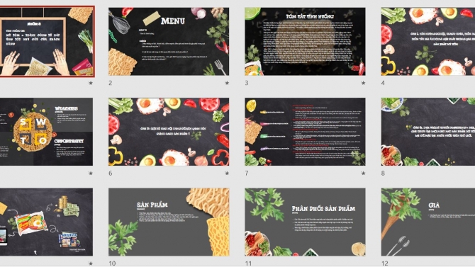 Powerpoint thuyết tr&igrave;nh đồ ăn