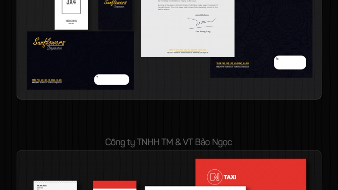 Đ&acirc;y l&agrave; portfolio của tối về bộ nhận diện thương hiệu