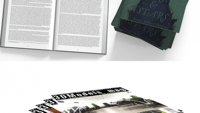 Cover modeling art 3D book , magazine