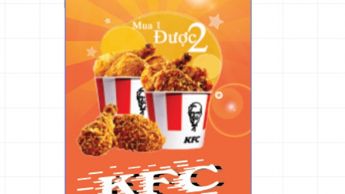 THIẾT KẾ POSTER CHO CỬA H&Agrave;NG KFC