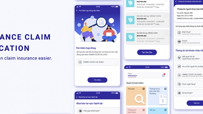 Ứng dụng điện thoại - Y&ecirc;u cầu bồi thường bảo hiểm online