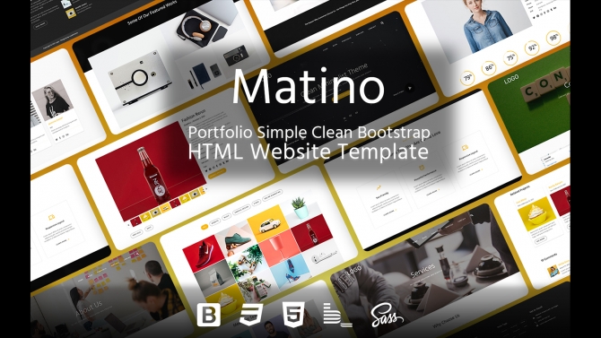 Matino &ndash; Portfolio Simple Clean Bootstrap HTML Website Template