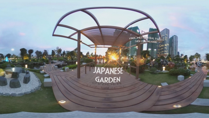 Quảng C&aacute;o VR video 360 độ Virtual Reality - Vinhomes Central Park Japanese Garden