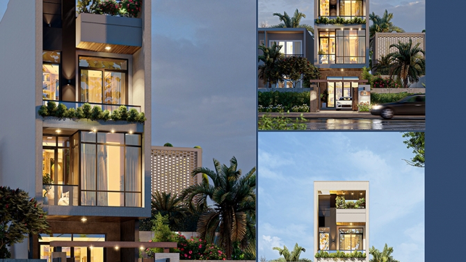 Thiết kế nh&agrave; phố