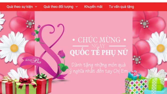 Dự &aacute;n web b&aacute;n h&agrave;ng Shop qu&agrave; trực tuyến