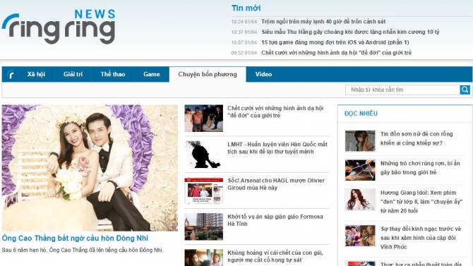 Website tin tức Ringring