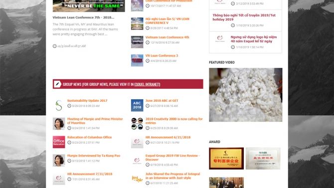Thiết kế website Esquel