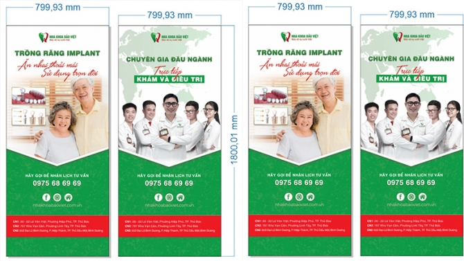 Thiết kế standee nha khoa