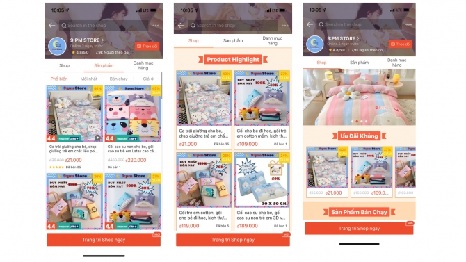 Thiết kế trang b&aacute;n h&agrave;ng TMĐT tr&ecirc;n s&agrave;n Shopee