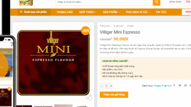 SEO + Website b&aacute;n x&igrave; g&agrave; tại Đ&agrave; Nẵng &ndash; Cigar Da Nang