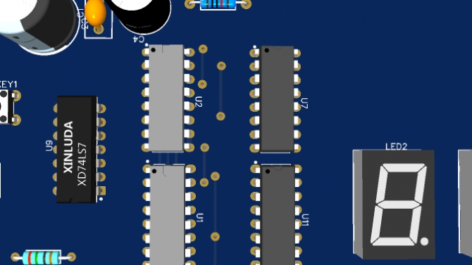 Thiết kế mạch đếm sản phẩm v&agrave; Layout PCB bằng proteus
