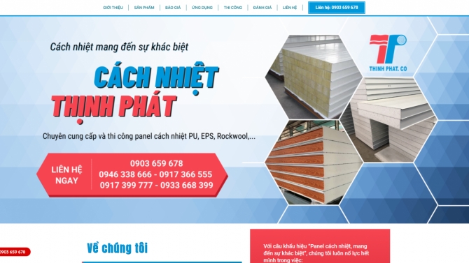 Thiết kế Landing Page Tấm c&aacute;ch nhiệt