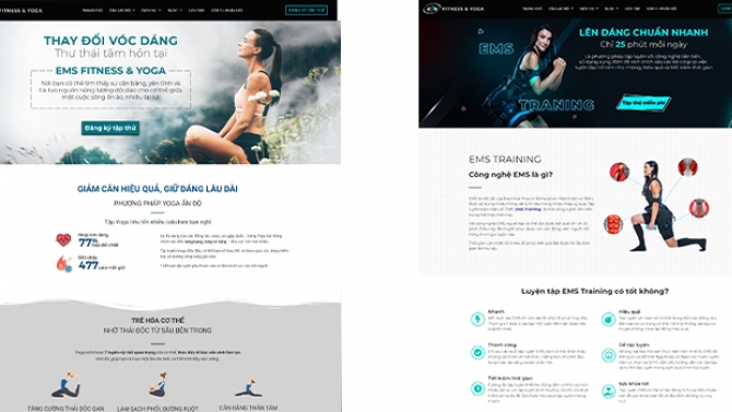 Thiết kế website EMS Fitness & Yoga