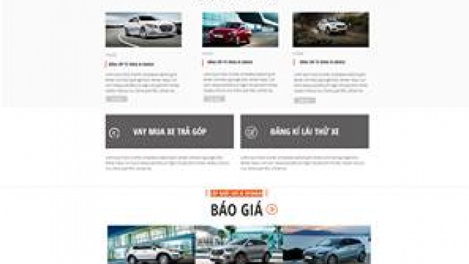 Thiết kế website b&aacute;n xe Hyundai.